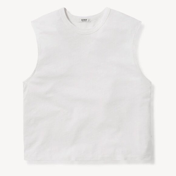 Buck Mason White Slub Muscle Tank Size M - Picture 1 of 7